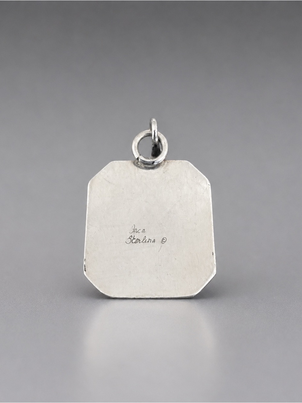 Estate Charoite Sterling Silver Pendant Signed 925 - Picture 3 of 4
